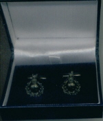 Cuff Links - Royal Marines Beret Badge Darkened